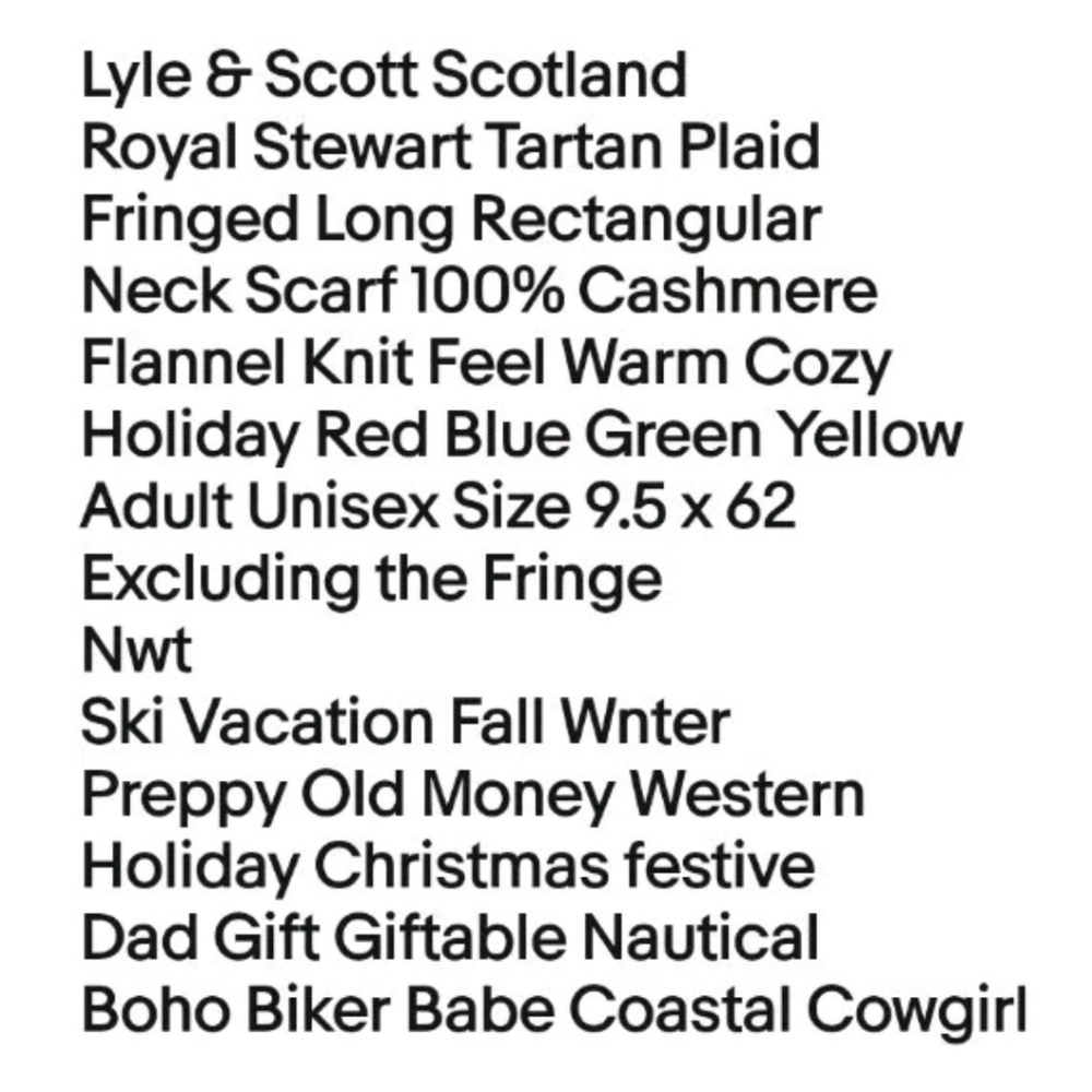 Lyle Scott Scotland Royal Stewart Plaid Fringed Long Scarf Cashmere Holiday Nwt - Picture 8 of 8